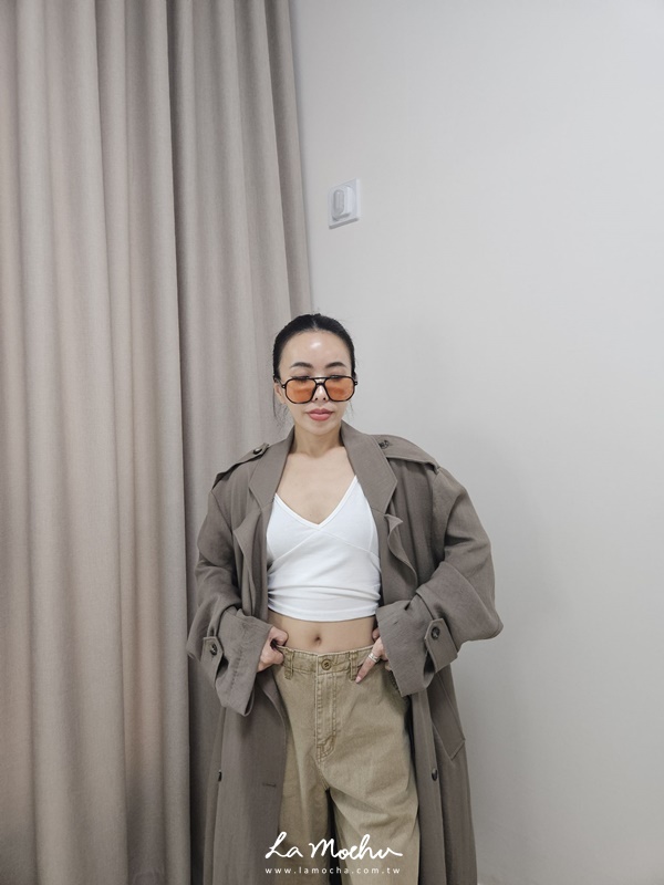 歐美風薄款麻料風衣外套